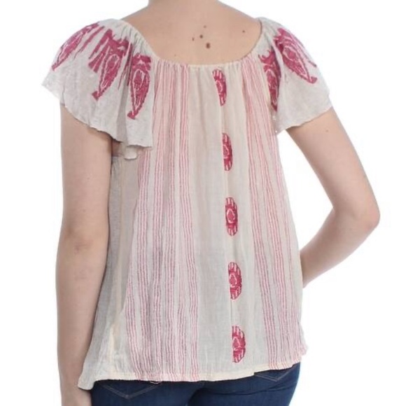 FREE PEOPLE: Womens Pukka Embroidered Knit Blouse - Size Medium - Picture 4 of 15